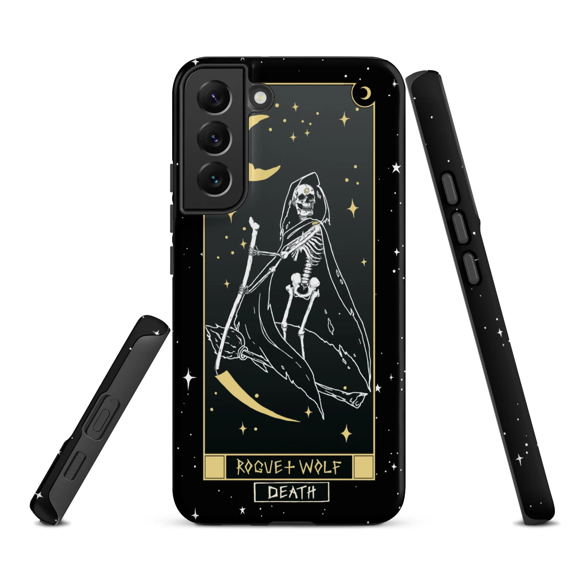 Death Tarot Tough Phone Case for Samsung - Witchy Shockproof Anti-scratch Goth Accessory Cover Occult Gothic Gifts