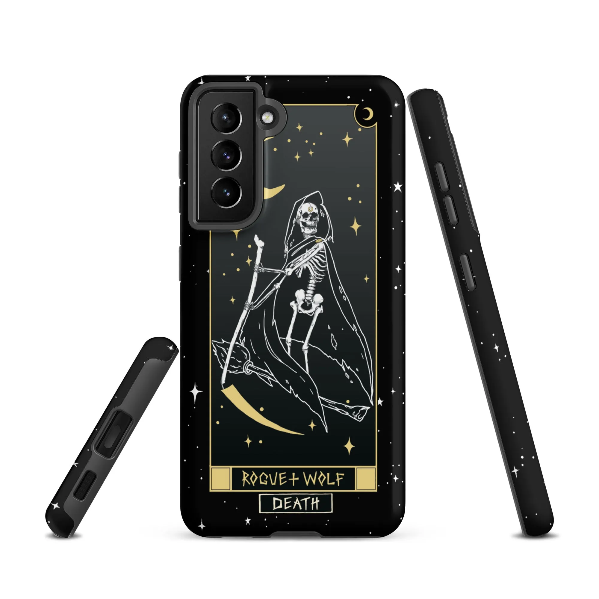 Death Tarot Tough Phone Case for Samsung - Witchy Shockproof Anti-scratch Goth Accessory Cover Occult Gothic Gifts