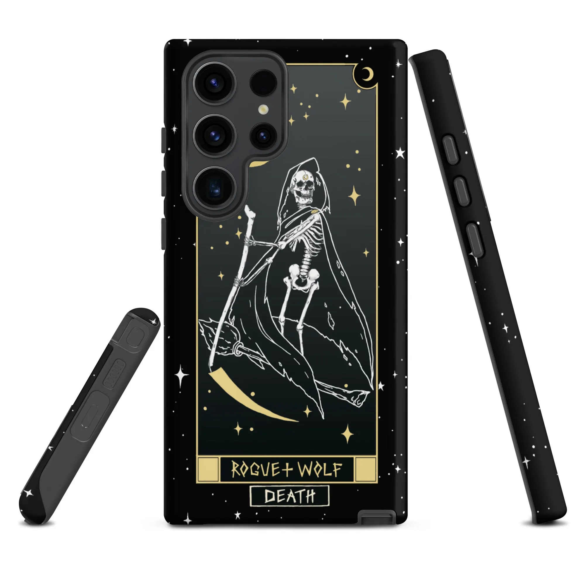 Death Tarot Tough Phone Case for Samsung - Witchy Shockproof Anti-scratch Goth Accessory Cover Occult Gothic Gifts