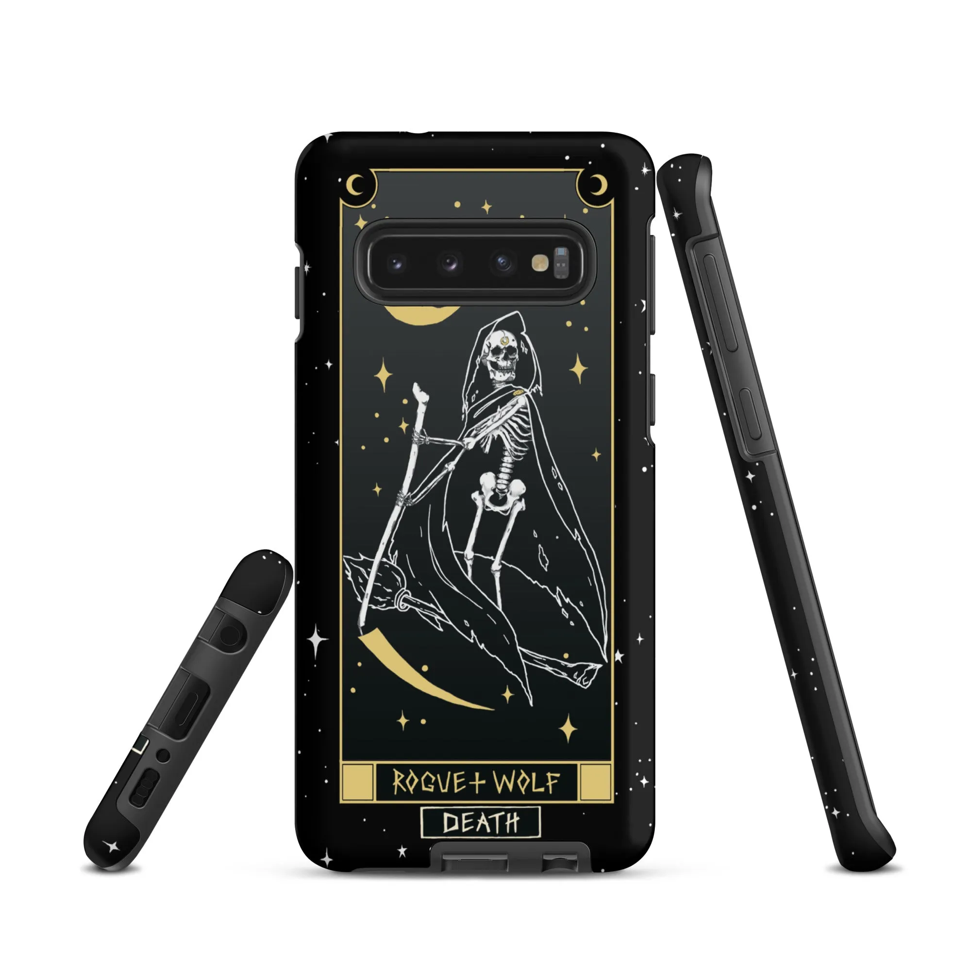 Death Tarot Tough Phone Case for Samsung - Witchy Shockproof Anti-scratch Goth Accessory Cover Occult Gothic Gifts