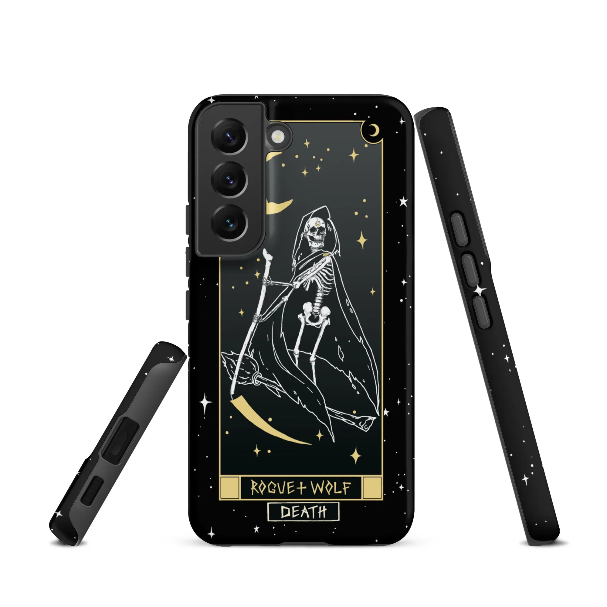 Death Tarot Tough Phone Case for Samsung - Witchy Shockproof Anti-scratch Goth Accessory Cover Occult Gothic Gifts