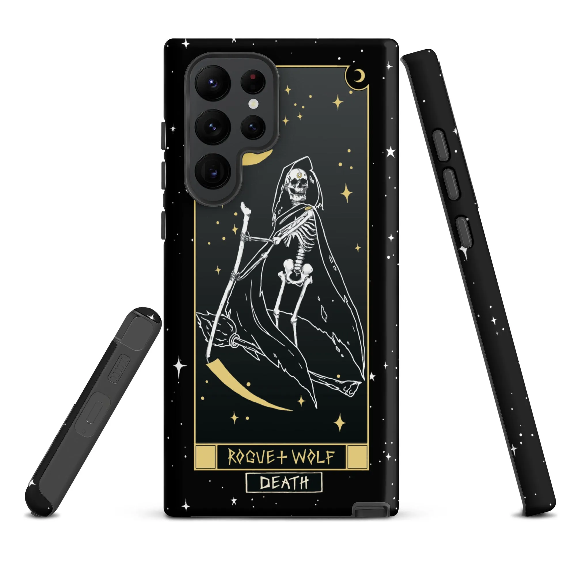 Death Tarot Tough Phone Case for Samsung - Witchy Shockproof Anti-scratch Goth Accessory Cover Occult Gothic Gifts