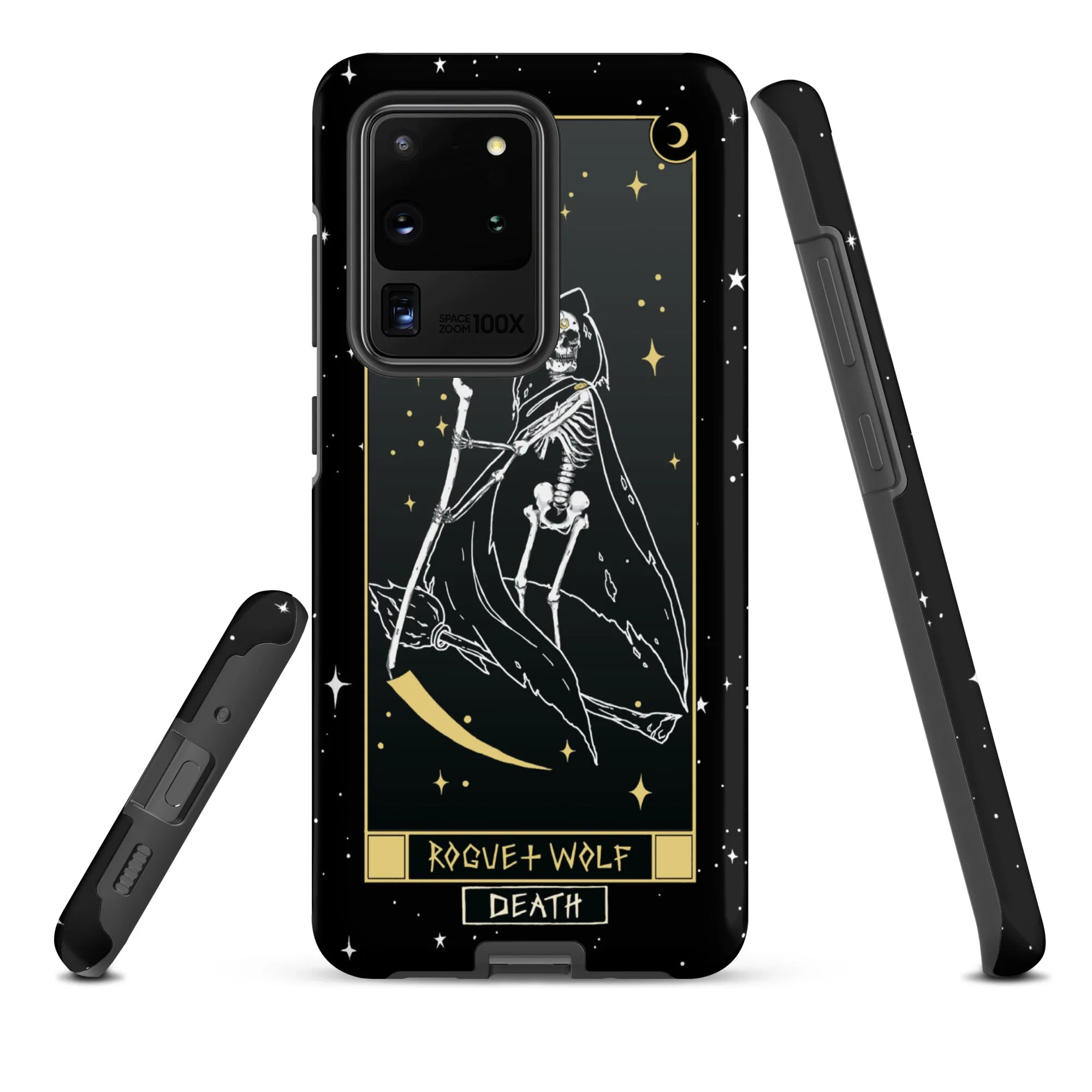 Death Tarot Tough Phone Case for Samsung - Witchy Shockproof Anti-scratch Goth Accessory Cover Occult Gothic Gifts