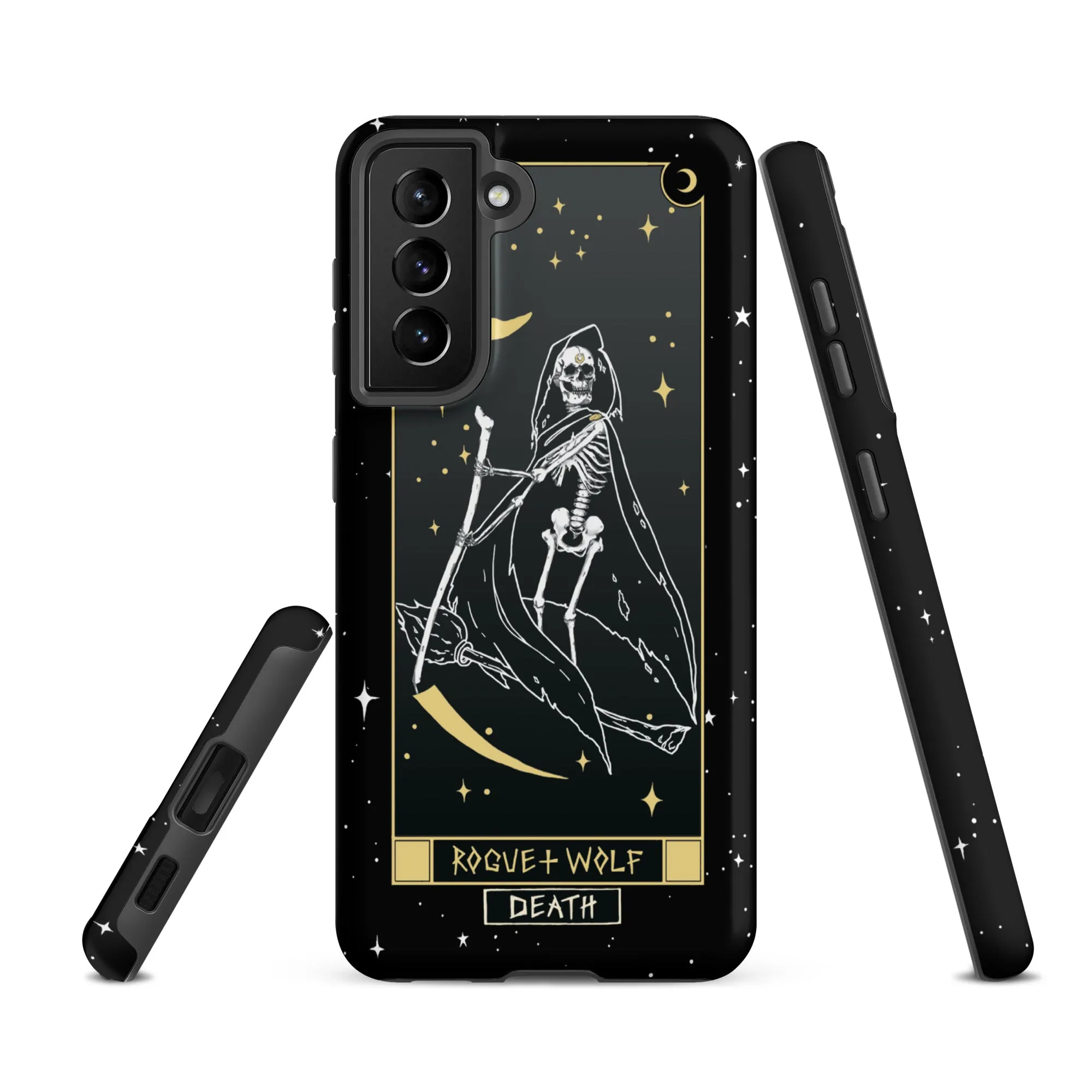 Death Tarot Tough Phone Case for Samsung - Witchy Shockproof Anti-scratch Goth Accessory Cover Occult Gothic Gifts