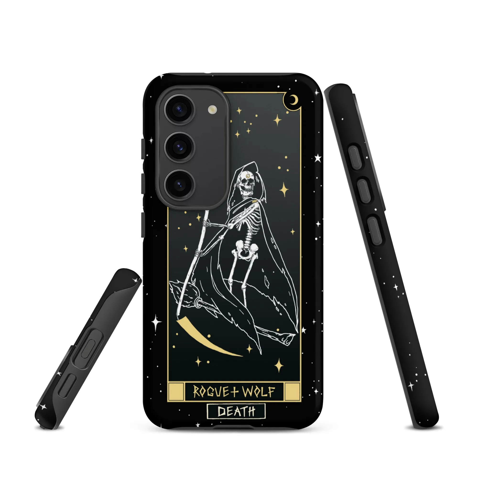 Death Tarot Tough Phone Case for Samsung - Witchy Shockproof Anti-scratch Goth Accessory Cover Occult Gothic Gifts