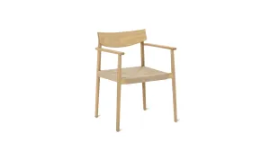 Dinner Guest Dining Chair, White Oak/ Natural Papercord Seat