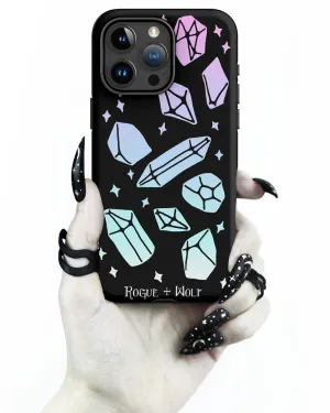 Divination Crystals Tough Phone Case for iPhone - Shockproof Anti-scratch Goth Witchy Phone Accessories Cover