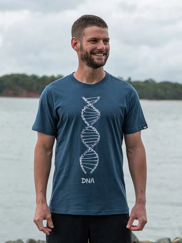 DNA Men's T Shirt Blue