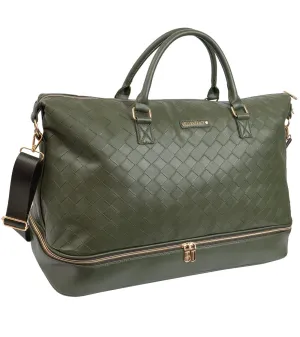 Ellen Tracy 20 Inch Woven Drop Bottom Duffel