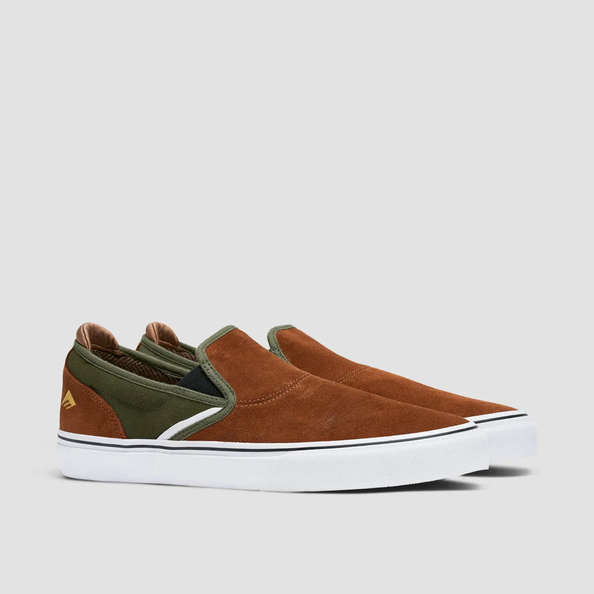 Emerica Wino G6 Slip On Shoes Brown/Green