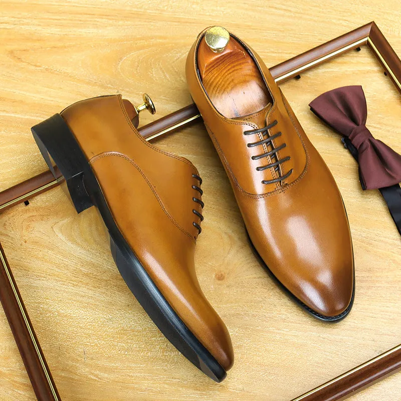 Fashion Men's Breathable British Leather Shoes