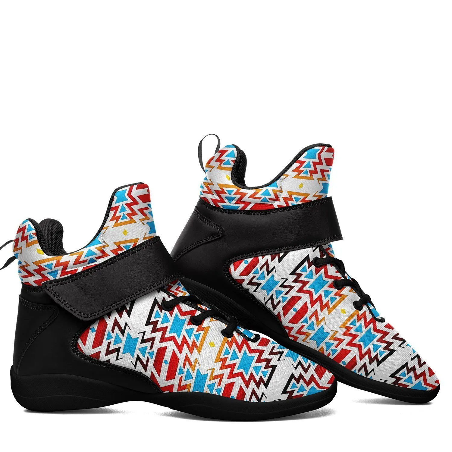 Fire Colors and Sky Kid's Ipottaa Basketball / Sport High Top Shoes