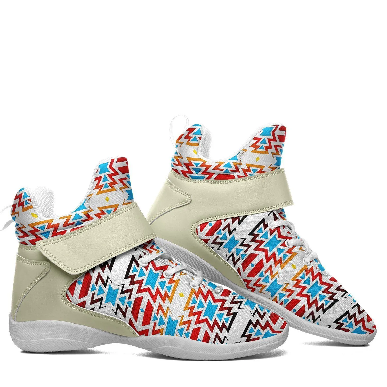 Fire Colors and Sky Kid's Ipottaa Basketball / Sport High Top Shoes