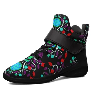 Floral Beadwork Four Clans Winter Ipottaa Basketball / Sport High Top Shoes - Black Sole