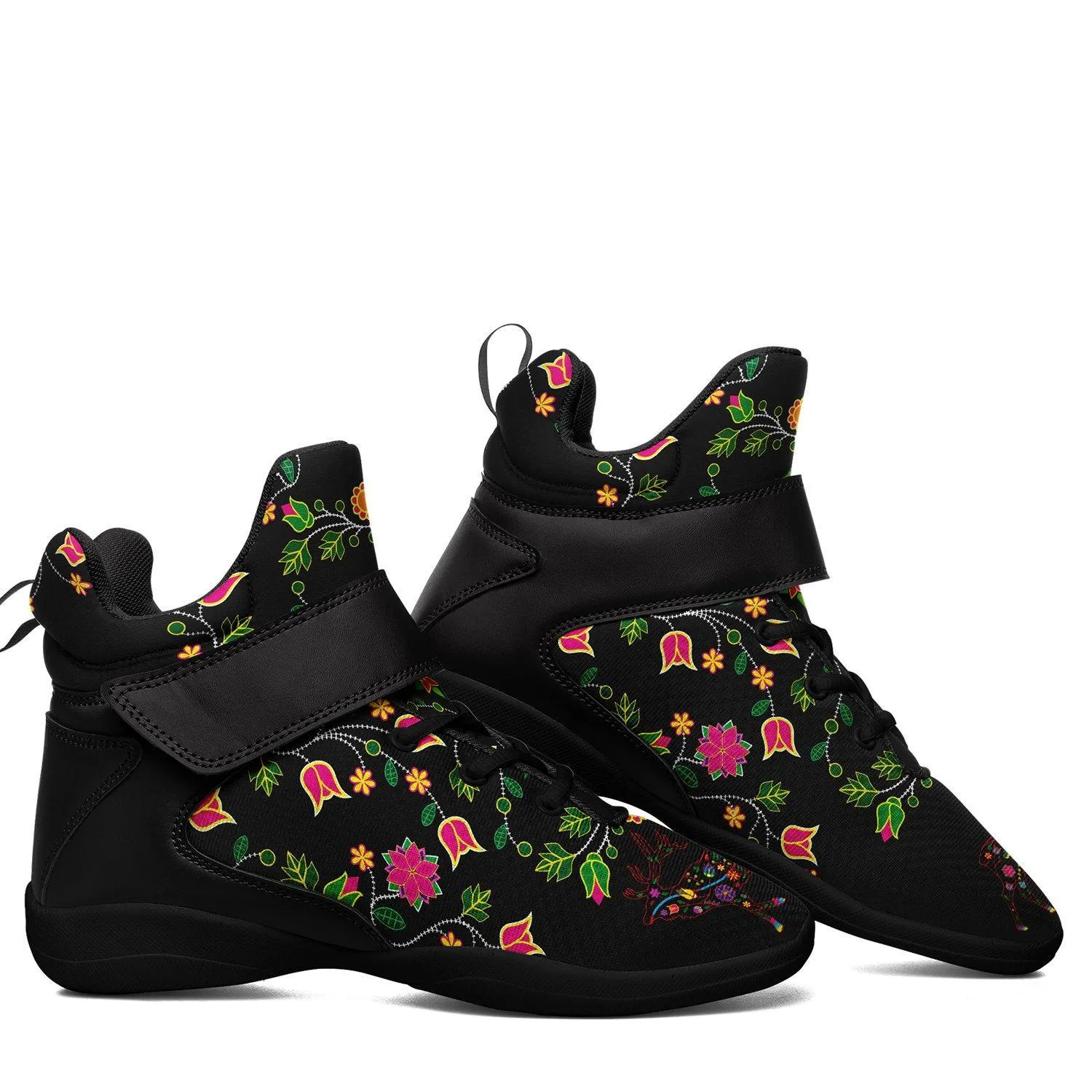 Floral Elk Ipottaa Basketball / Sport High Top Shoes - Black Sole