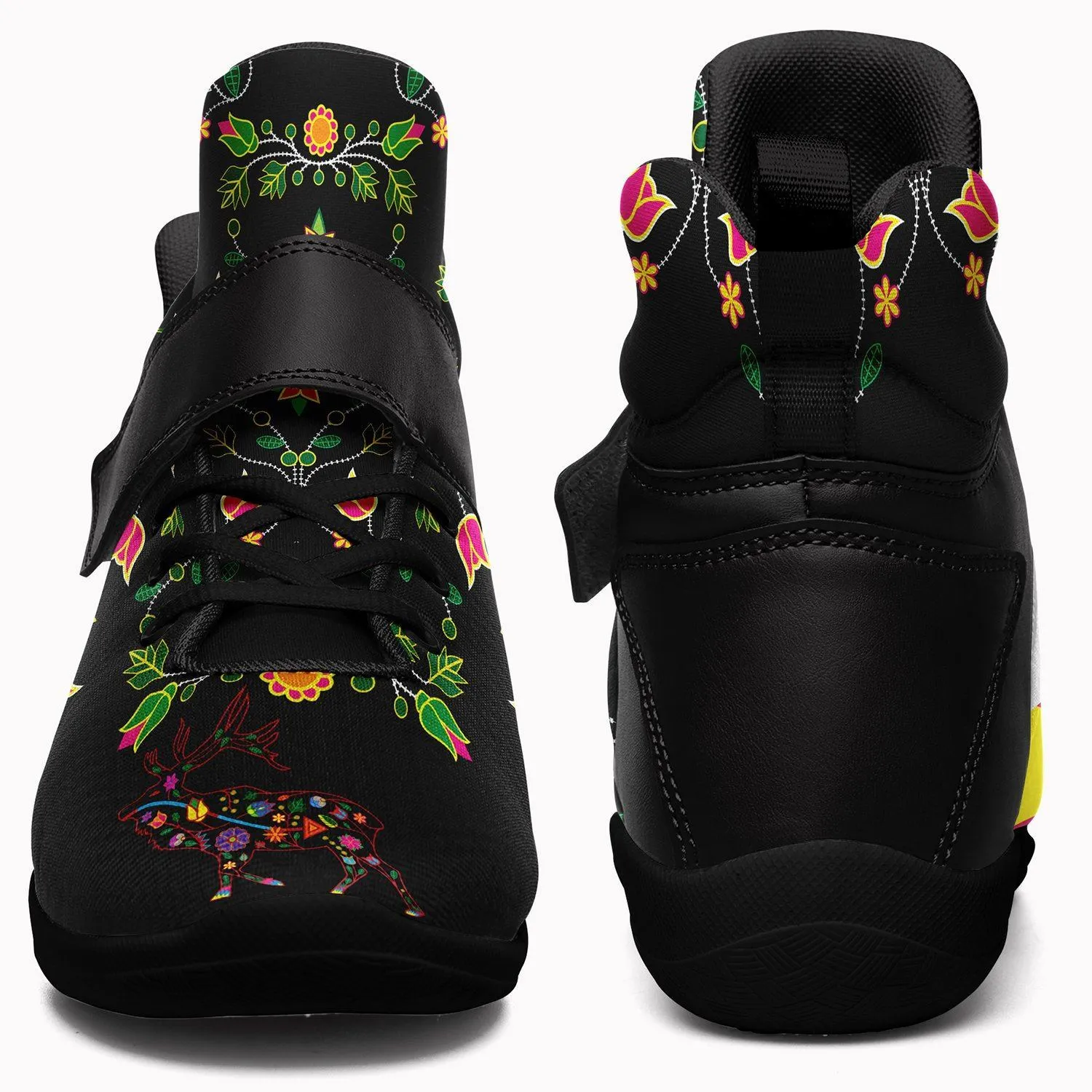 Floral Elk Ipottaa Basketball / Sport High Top Shoes - Black Sole