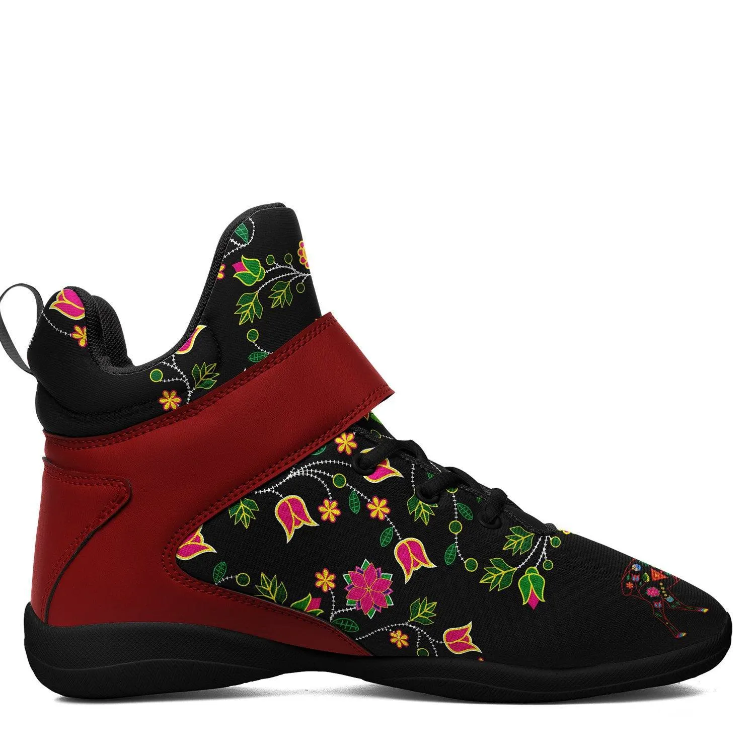 Floral Elk Ipottaa Basketball / Sport High Top Shoes - Black Sole