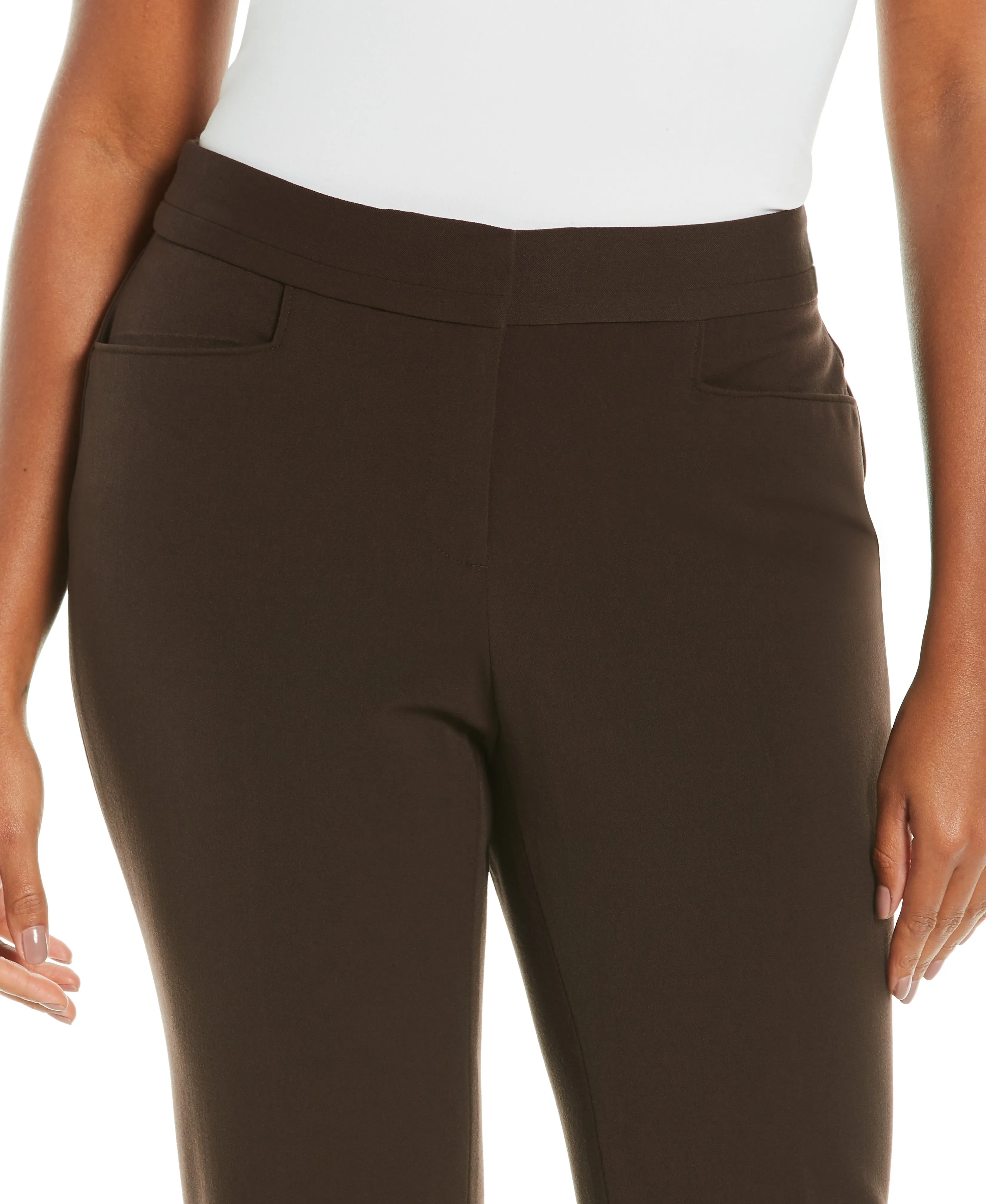 Gabardine Straight Leg Pant - Curvy Fit