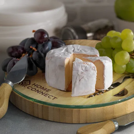 Glass Bamboo Cheese Board