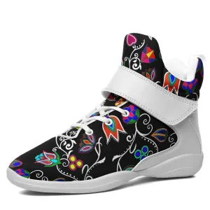 Indigenous Paisley Black Ipottaa Basketball / Sport High Top Shoes - White Sole