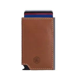 Jekyll & Hide Aluminium Card Slide Wallet - Tan