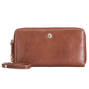 Jekyll & Hide Double Zip Wristlet Purse - Tan