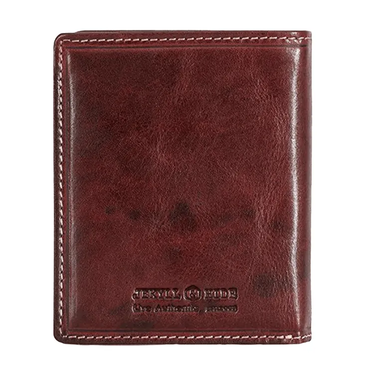 Jekyll & Hide Leather Billfold Wallet With ID Window - Mocha