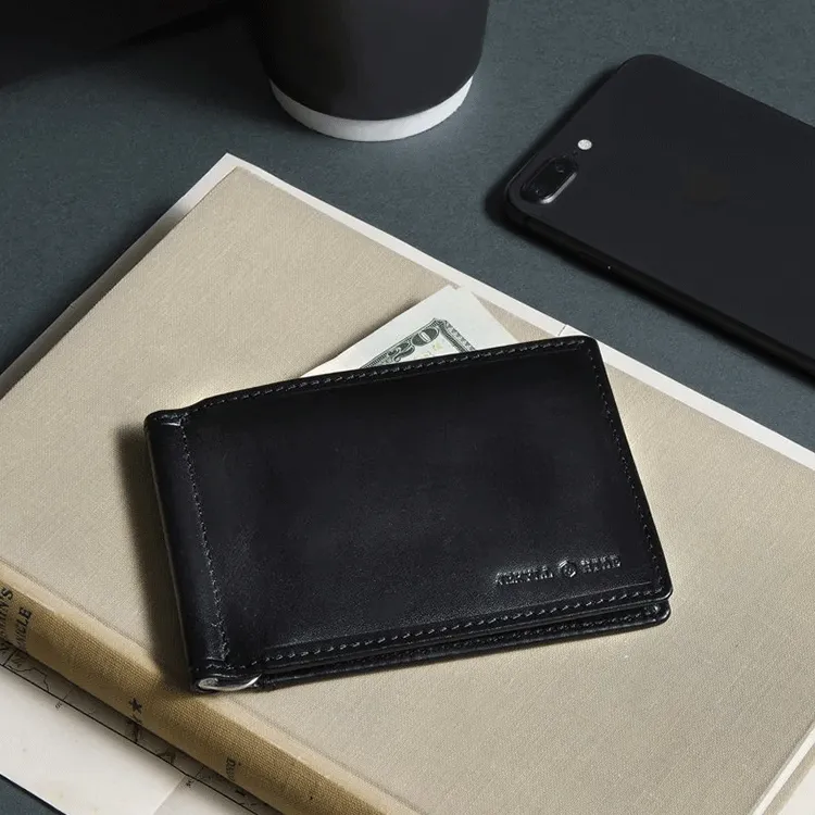 Jekyll & Hide Leather Money Clip Wallet - Black