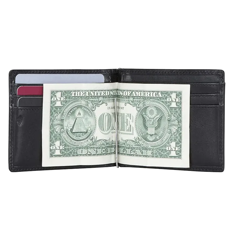 Jekyll & Hide Leather Money Clip Wallet - Black