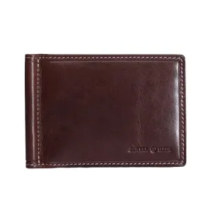 Jekyll & Hide Leather Money Clip Wallet - Coffee