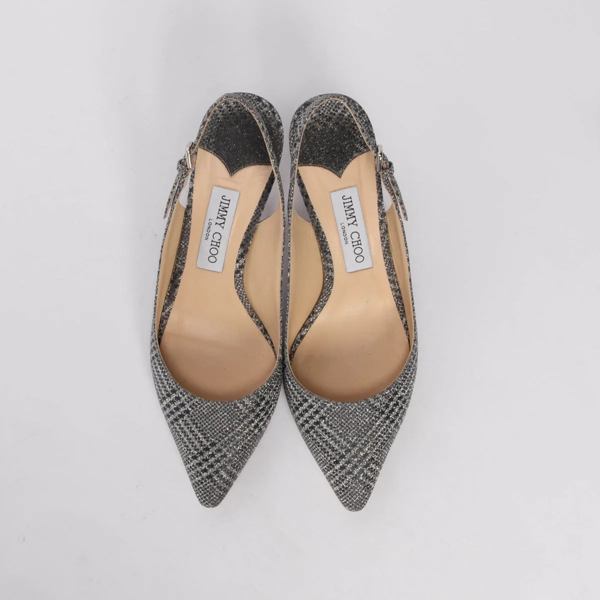 Jimmy Choo Silver Prince Of Stars Erin 60 Slingbacks 39