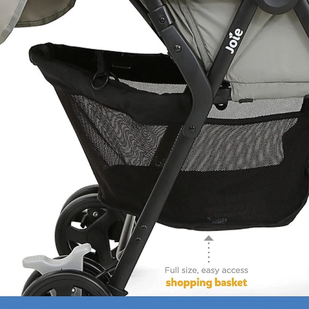 Joie Aire Twin Nectar & Mineral - Double Baby Stroller Rain Cover With Single Touch Brake for Ages 0-3 Years