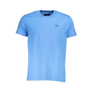 La Martina Light Blue Cotton Men T-Shirt