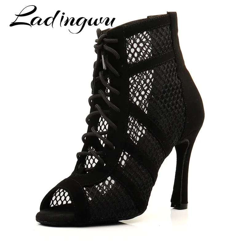 Latin Dance Boots Ladies Girls Salsa Tango Dance Shoes Indoor Sports Dance Shoes Professional Ballroom Dance Shoes