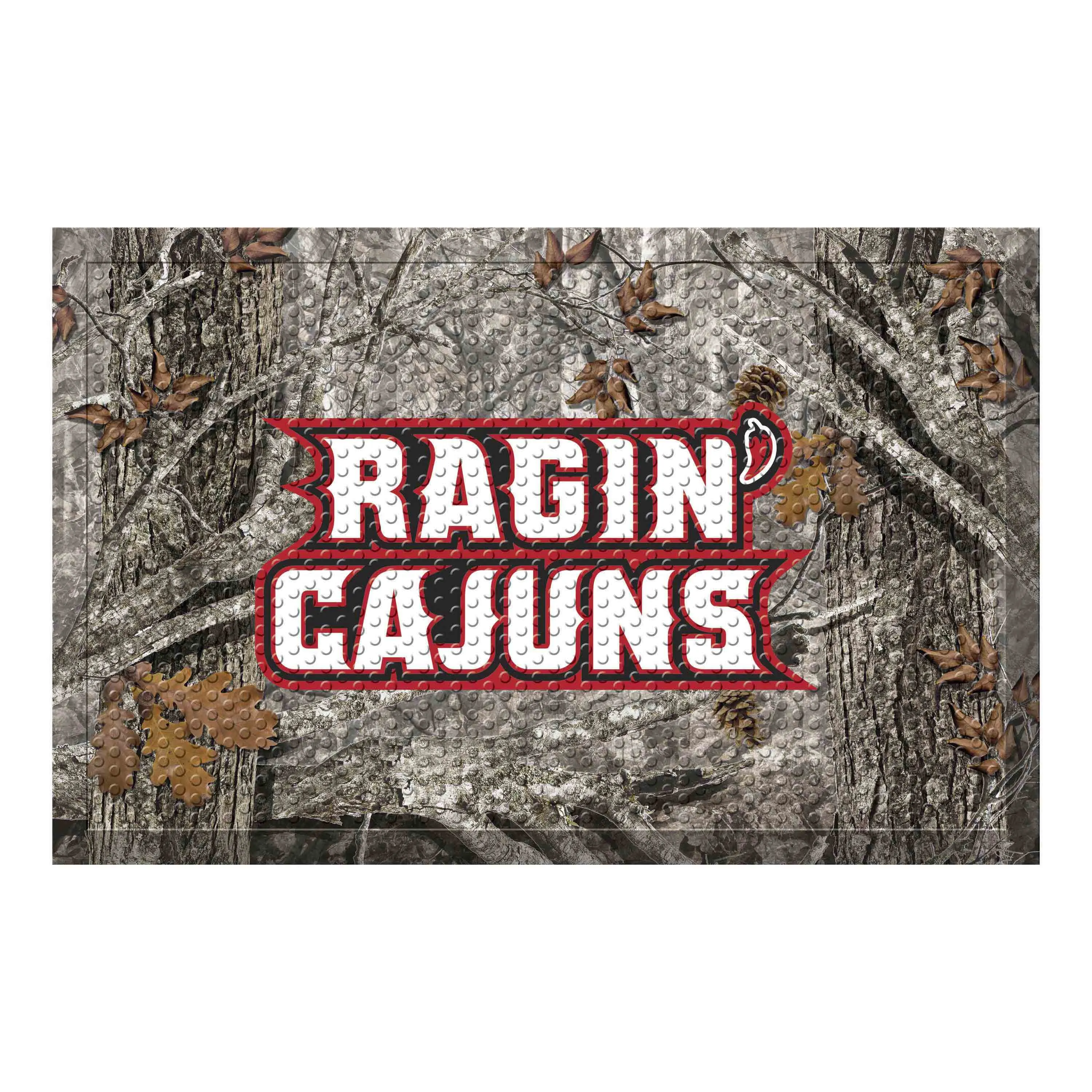 Louisiana-Lafayette Rubber Scraper Door Mat