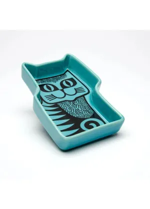 Magpie X Hornsea - Teal Cat Trinket Dish