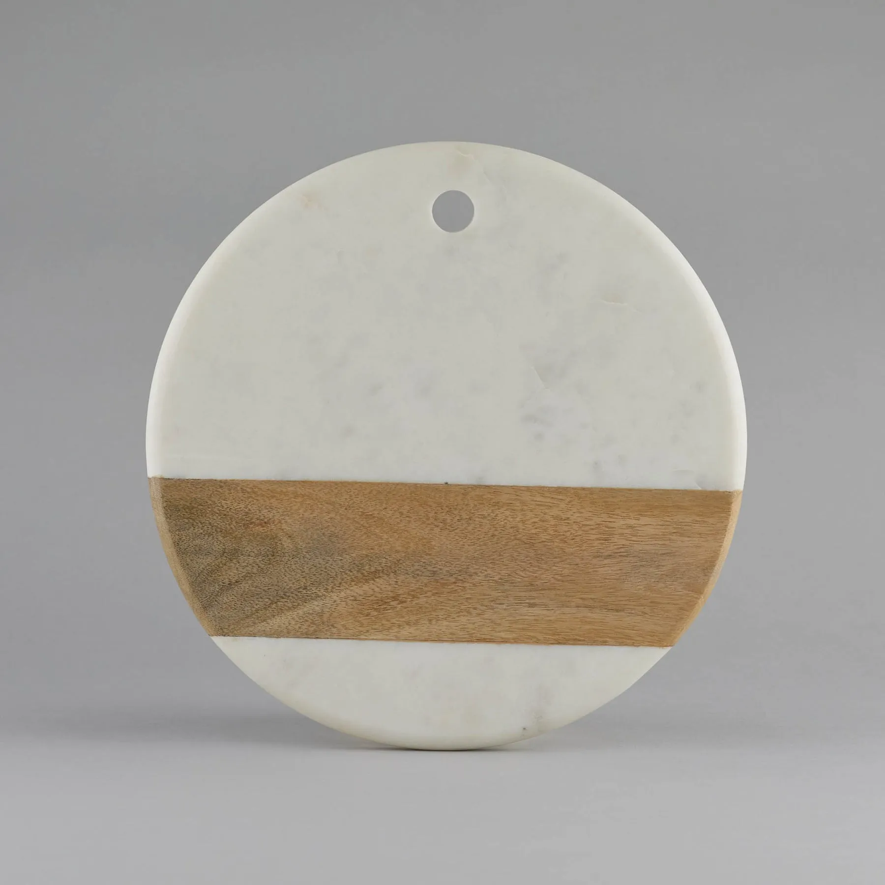 Marble And Wooden Round Chopping Board