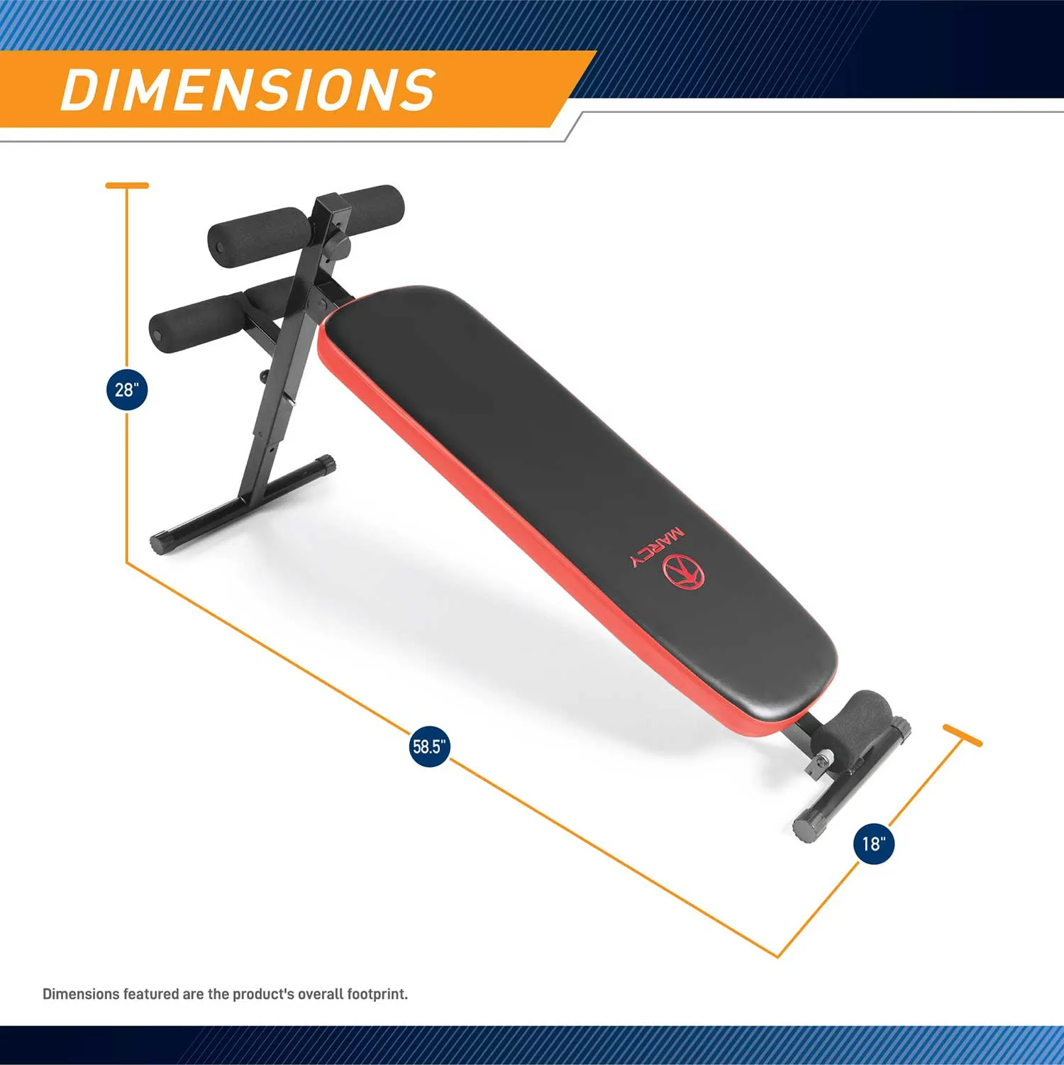 Marcy Folding Utility Bench w/ Headrest - Slant Board | SB-4606