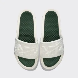 Men's Big Logo TechLoom Slide Ivory / Great Green