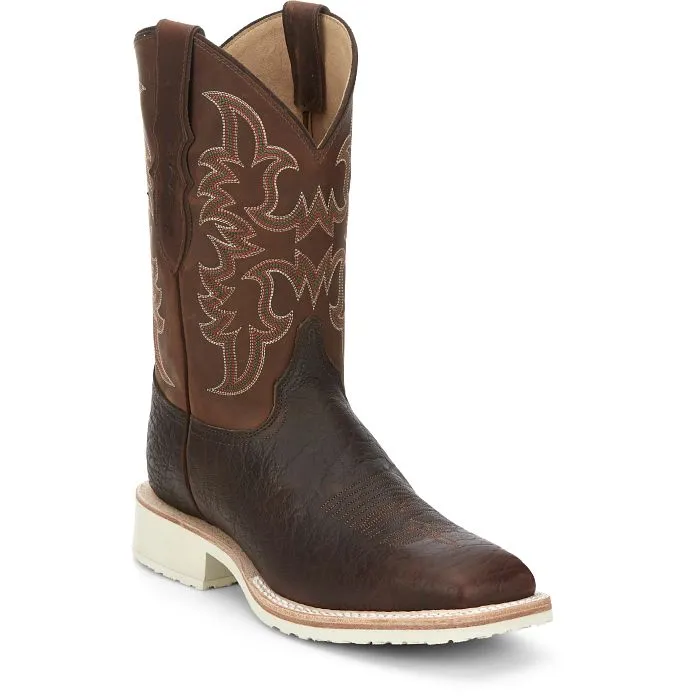 Men's Justin Ryker Root beer Cowhide Boot