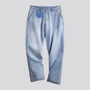 Mid rise vintage light wash men's jeans