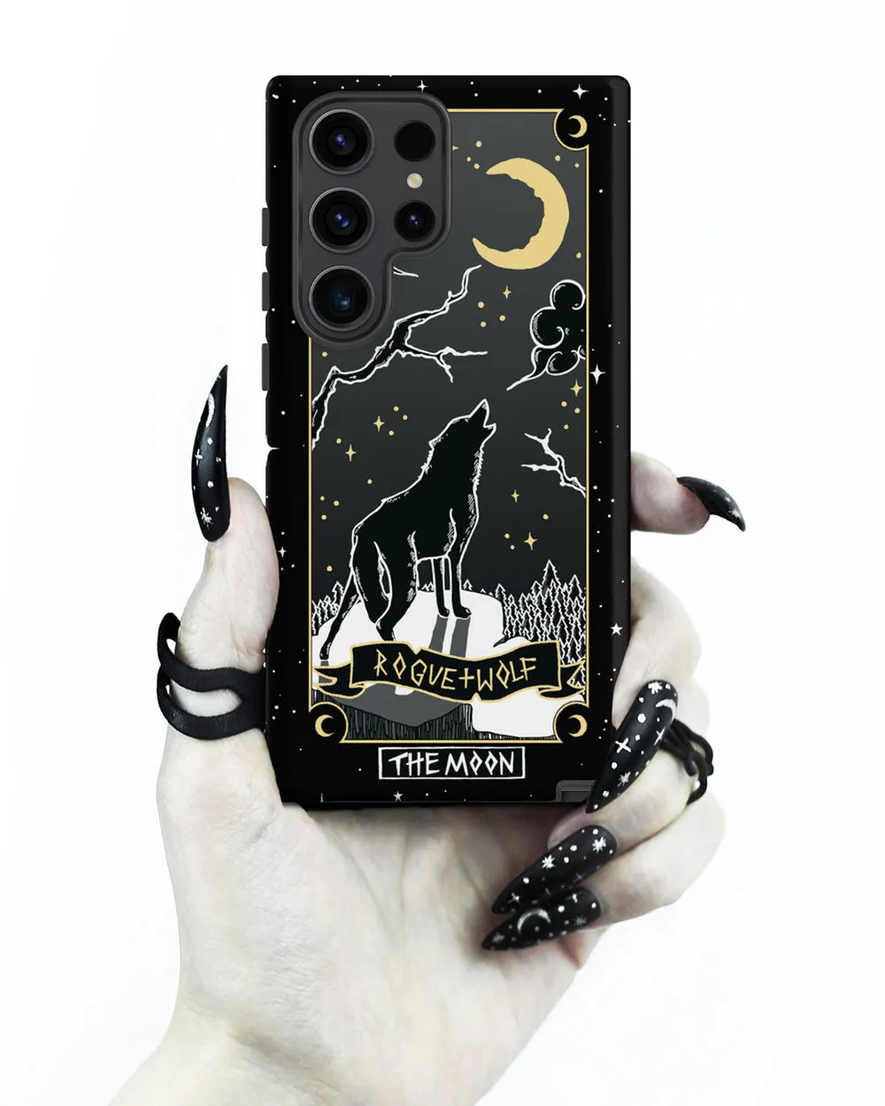 Moon Tarot Tough Phone Case for Samsung - Witchy Shockproof Anti-scratch Goth Accessory Cover Occult Goth Gifts