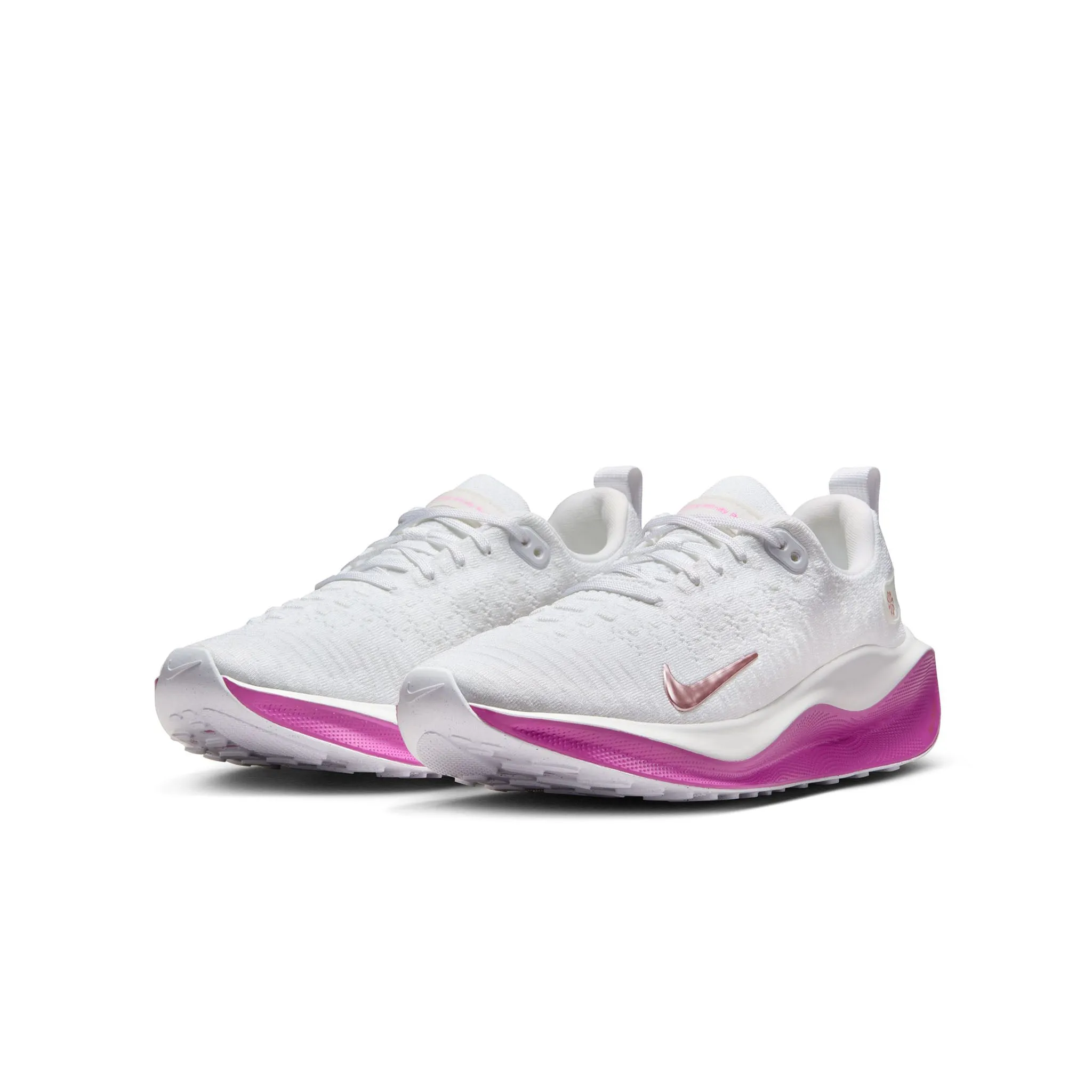 Nike | Women's InfinityRN 4 Road Running Shoes - White/Mtlc Red Bronze-Hot Fuchsia