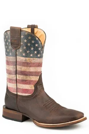 On Sale American Patriot Broad Square Toe Boot with Conceal Carry from Roper Footwear