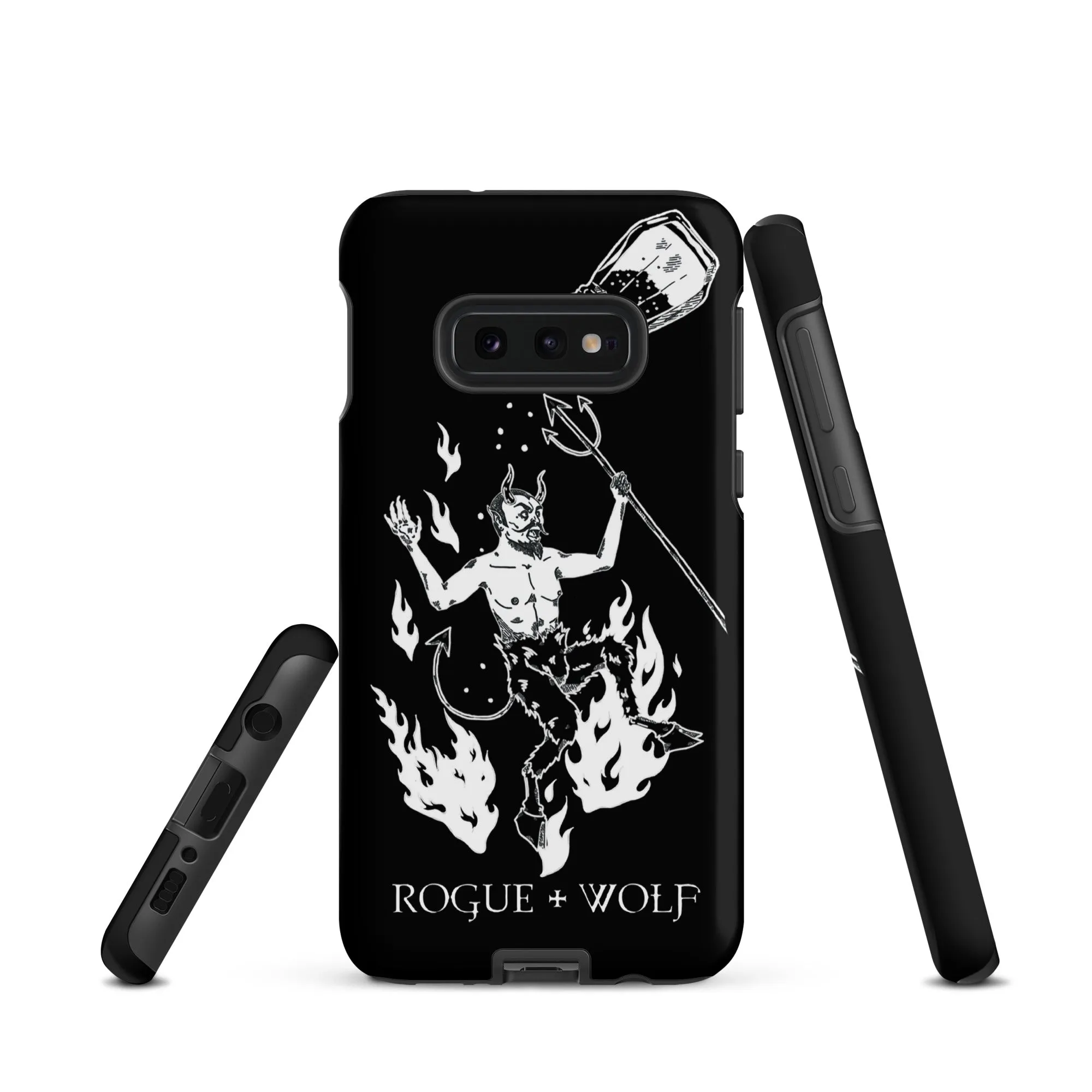 One Salty Devil B&W Tough Phone Case for Samsung - Witchy Goth Anti-scratch Shockproof Cover