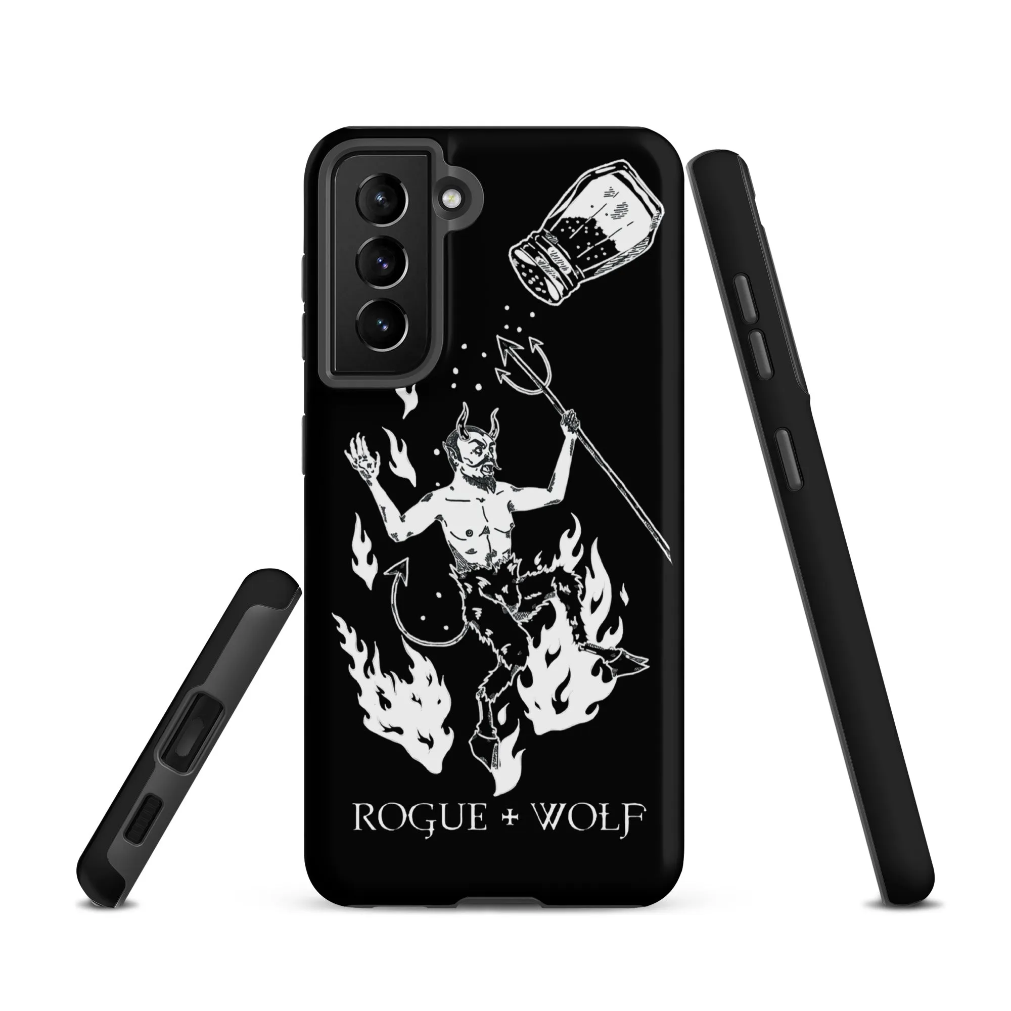 One Salty Devil B&W Tough Phone Case for Samsung - Witchy Goth Anti-scratch Shockproof Cover