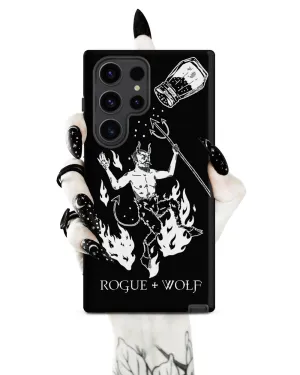 One Salty Devil B&W Tough Phone Case for Samsung - Witchy Goth Anti-scratch Shockproof Cover