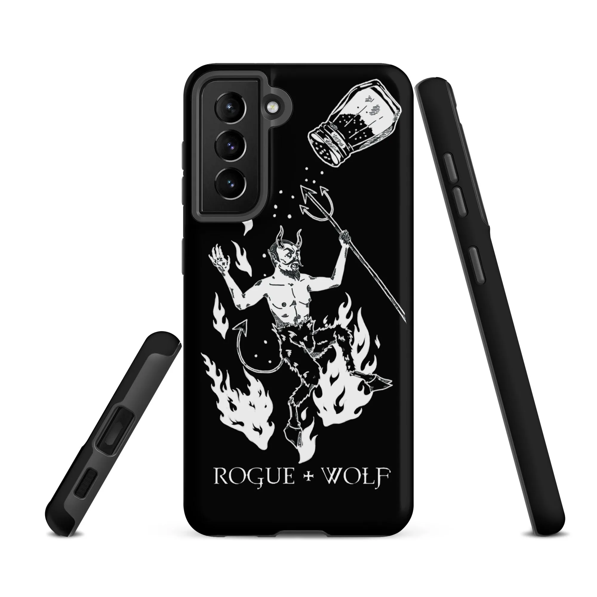 One Salty Devil B&W Tough Phone Case for Samsung - Witchy Goth Anti-scratch Shockproof Cover