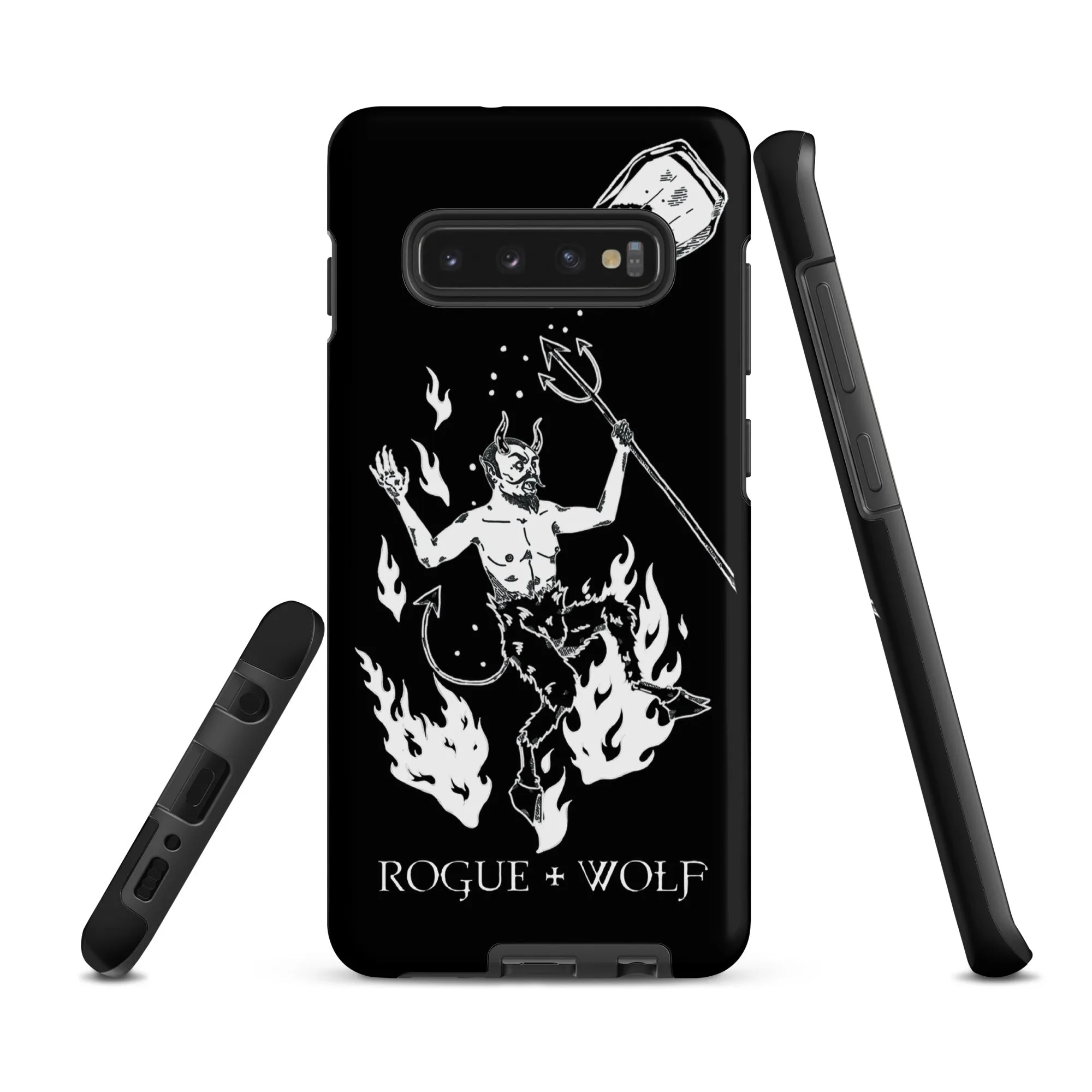 One Salty Devil B&W Tough Phone Case for Samsung - Witchy Goth Anti-scratch Shockproof Cover