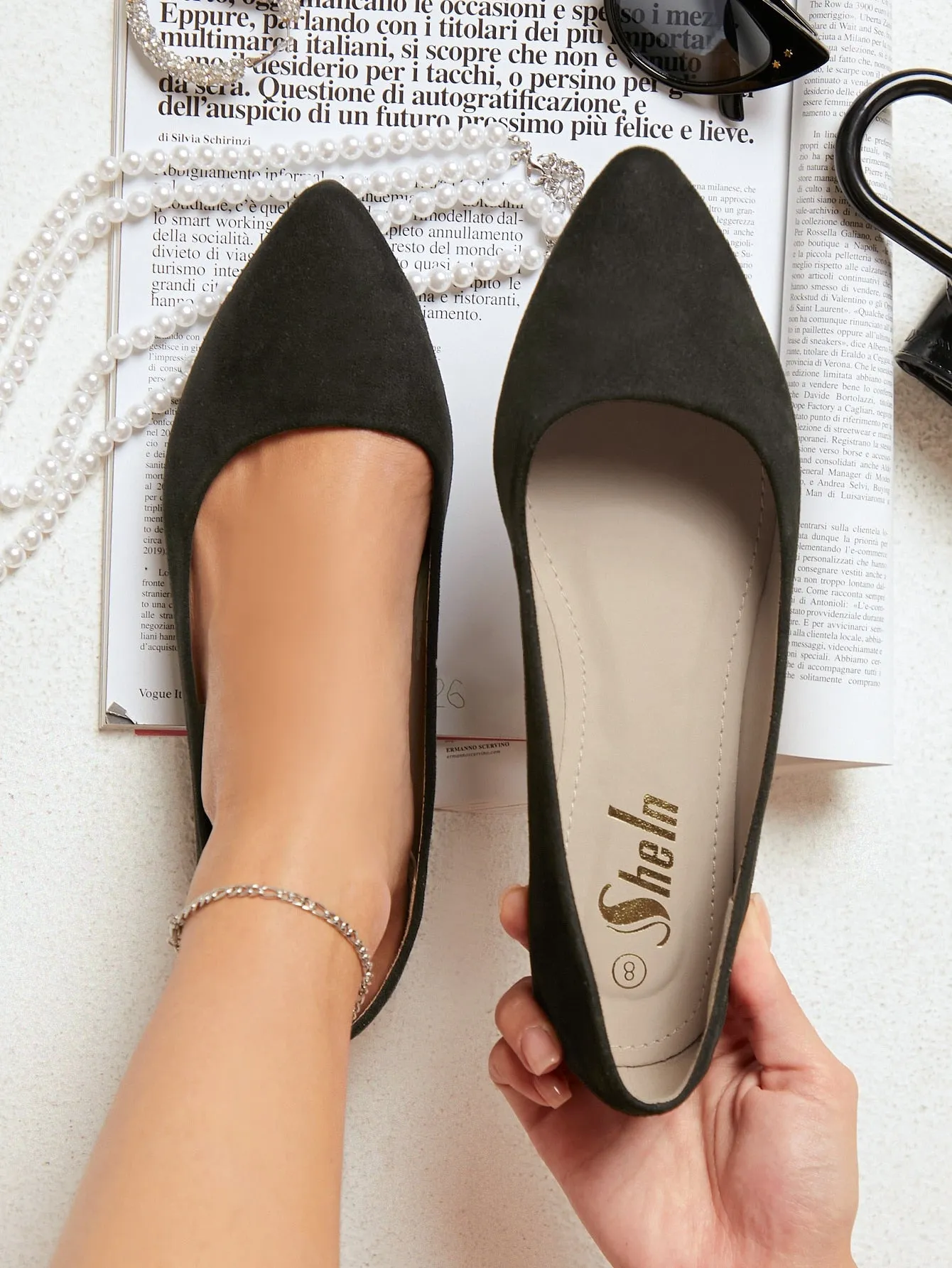 Patent Closed Toe Ballet Flats